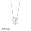 Wholesale Titanium Steel Geometric Hollow Pendant Electroplated Clavicle Necklace For Women