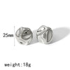 Wholesale Titanium Steel Geometric Irregular Spherical Earrings Electroplated Fashion Style