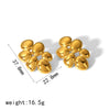 Wholesale Titanium Steel Geometric Irregular Water Drop Earrings With 18K Gold Electroplating For Women