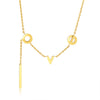 Wholesale Titanium Steel Geometric Letters Electroplated Stainless Steel Necklace O Chain