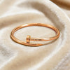 Wholesale Titanium Steel Geometric Light Luxury Minimalist Vacuum Electroplated Polished Nail Bracelet