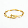 Wholesale Titanium Steel Geometric Light Luxury Minimalist Vacuum Electroplated Polished Nail Bracelet