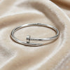 Wholesale Titanium Steel Geometric Light Luxury Minimalist Vacuum Electroplated Polished Nail Bracelet