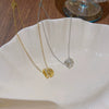 Wholesale Titanium Steel Geometric Light Luxury Necklace With Mixed Gem Inlaid Zircon Pendant And Cross Chain For Women