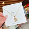 Wholesale Titanium Steel Geometric Light Luxury Necklace With Mixed Gem Inlaid Zircon Pendant And Cross Chain For Women