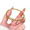 Wholesale Titanium Steel Geometric Light Luxury Style Vacuum Electroplated And Polished Clasp Bracelet