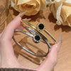 Wholesale Titanium Steel Geometric Light Luxury Style Vacuum Electroplated And Polished Clasp Bracelet