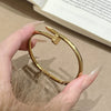 Wholesale Titanium Steel Geometric Light Luxury Style Vacuum Electroplated And Polished Clasp Bracelet