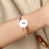 Wholesale Titanium Steel Geometric Light Luxury Style Vacuum Electroplated And Polished Clasp Bracelet