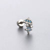 Wholesale Titanium Steel Geometric Little Fresh Style Zirconia Earrings For Women