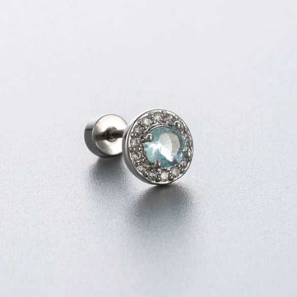 Wholesale Titanium Steel Geometric Little Fresh Style Zirconia Earrings For Women