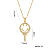 Wholesale Titanium Steel Geometric Lollipop Smiley Electroplated Women's Necklace O Word Chain