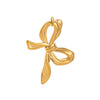 Wholesale Titanium Steel Geometric Love Bow Pendant Necklace Retro Style Electroplated