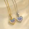 Wholesale Titanium Steel Geometric Love Necklace Pendant O Chain For Women