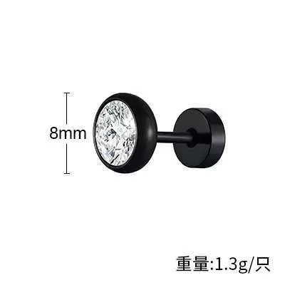 Wholesale Titanium Steel Geometric Men's Earrings Simple Style