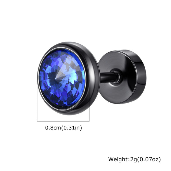 Wholesale Titanium Steel Geometric Men's Earrings Simple Style