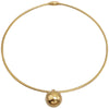 Wholesale Titanium Steel Geometric Metal Ball Pendant Necklace For Women With Water Wave Chain