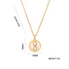 Wholesale Titanium Steel Geometric Microinlaid Zircon Pendant Necklace Electroplated For Women