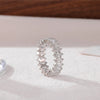 Wholesale Titanium Steel Geometric Microinlaid Zircon Ring With Electroplating For Women Light Luxury And Small And Fresh Style