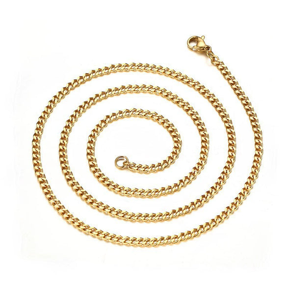Wholesale Titanium Steel Geometric Necklace Pendant Chain Accessories With Electroplating And Grinding Treatment