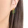 Wholesale 316L Stainless Steel Geometric Oil Drop Earrings For Women Electroplated Jewelry