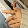 Wholesale 316L Stainless Steel Geometric Oil Dropping Women's Ring Electroplated Fashion Style