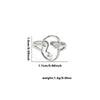 Wholesale Titanium Steel Geometric Open Face Ring With Electroplating Letters Numbers And Text Pattern For Women