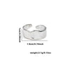 Wholesale Titanium Steel Geometric Open Face Ring With Electroplating Letters Numbers And Text Pattern For Women
