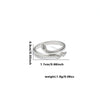 Wholesale Titanium Steel Geometric Open Face Ring With Electroplating Letters Numbers And Text Pattern For Women