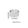 Wholesale Titanium Steel Geometric Open Face Ring With Electroplating Letters Numbers And Text Pattern For Women