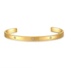 Wholesale Titanium Steel Geometric Open Green Zircon Electroplated Bracelet For Women