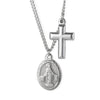 Wholesale Titanium Steel Geometric Oval Commemorative Coin Cross Goldplated Women's Clavicle Chain Jewelry