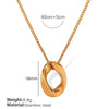 Wholesale 316L Stainless Steel Geometric Oval Pendant Necklace For Women Cold Style Electroplated