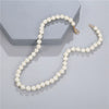 Wholesale Titanium Steel Geometric Pattern Cuban Chain And Pearl Chain Necklace For Men And Women