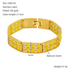 Wholesale 316L Stainless Steel Geometric Pattern Electroplated Unisex Double Row Natural Stone Bead Bracelet