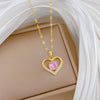 Wholesale Titanium Steel Geometric Pattern Microinlaid Diamond Clavicle Necklace For Women Cartoon Style