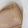 Wholesale Titanium Steel Geometric Pattern Microinlaid Diamond Clavicle Necklace For Women Cartoon Style