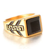 Wholesale Titanium Steel Geometric Pattern Polished Ring Stainless Steel Style Band For Men And Unisex Jewelry