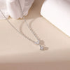 Wholesale Titanium Steel Geometric Pendant Necklace Electroplated O Word Chain For Women