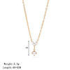 Wholesale Titanium Steel Geometric Pendant Necklace Electroplated O Word Chain For Women