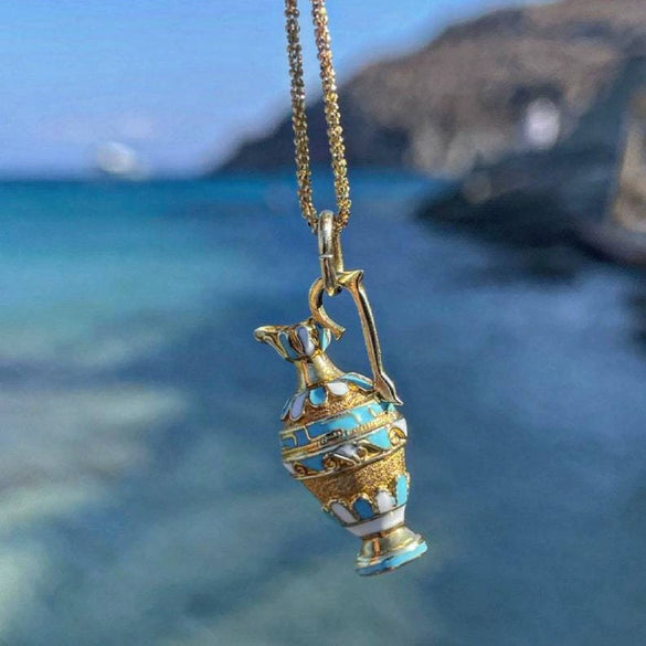 Wholesale Titanium Steel Geometric Pendant Necklace With Electroplating And Commemorative Color