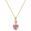 Wholesale Titanium Steel Geometric Pink Love Zircon Pendant Necklace For Women And Men