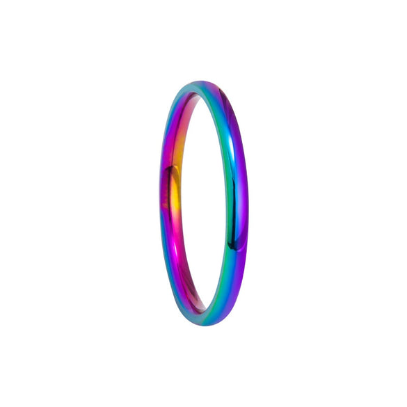Wholesale Titanium Steel Geometric Polished Fingertip Tail Ring For Couples And Women