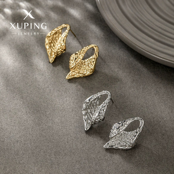 Wholesale Titanium Steel Geometric Retro Fashion Earrings With Electroplating For Women