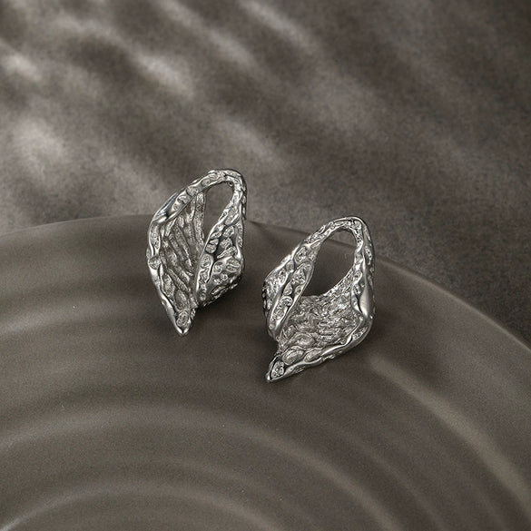 Wholesale Titanium Steel Geometric Retro Fashion Earrings With Electroplating For Women