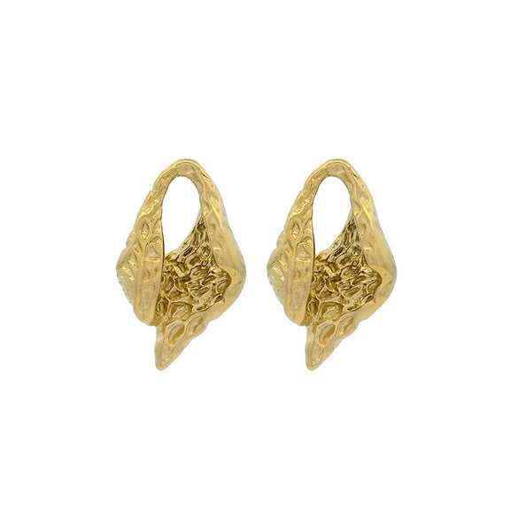 Wholesale Titanium Steel Geometric Retro Fashion Earrings With Electroplating For Women