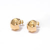 Wholesale Titanium Steel Geometric Retro Football Style Electroplated Earrings For Women