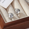 Wholesale Titanium Steel Geometric Retro Football Style Electroplated Earrings For Women