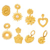 Wholesale 316L Stainless Steel Geometric Retro Temperament Earrings Gold Plated
