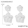 Wholesale 316L Stainless Steel Geometric Retro Temperament Earrings Gold Plated